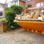 Skip removing house waste.